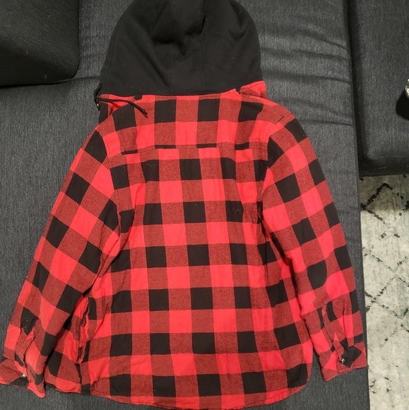 Flannel button-up coat - Picture 2 of 2